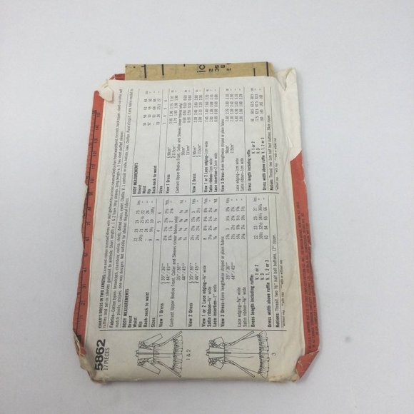 Vintage Gunne Sax Simplicity 5862 Girls Dress Sewing Pattern size 5 - Picture 4 of 6